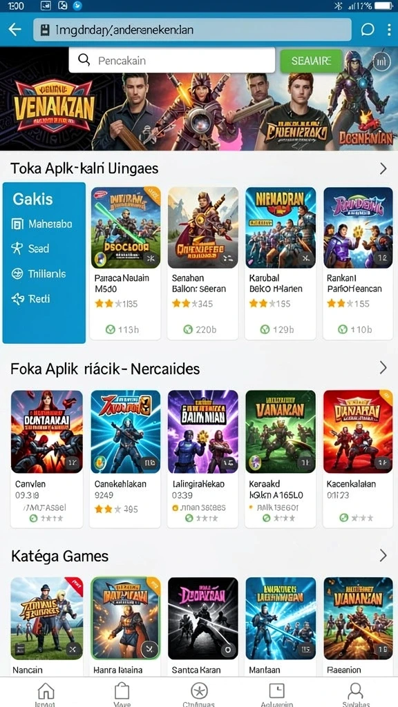bigbet78 - Tampilan utama aplikasi BIGBET78 dengan berbagai pilihan permainan.